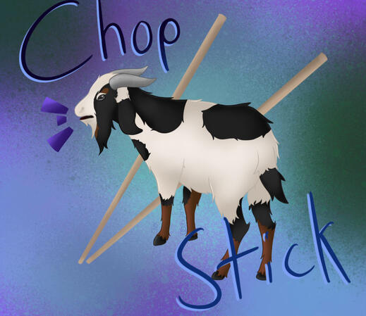 Drawing for my friends irl goat